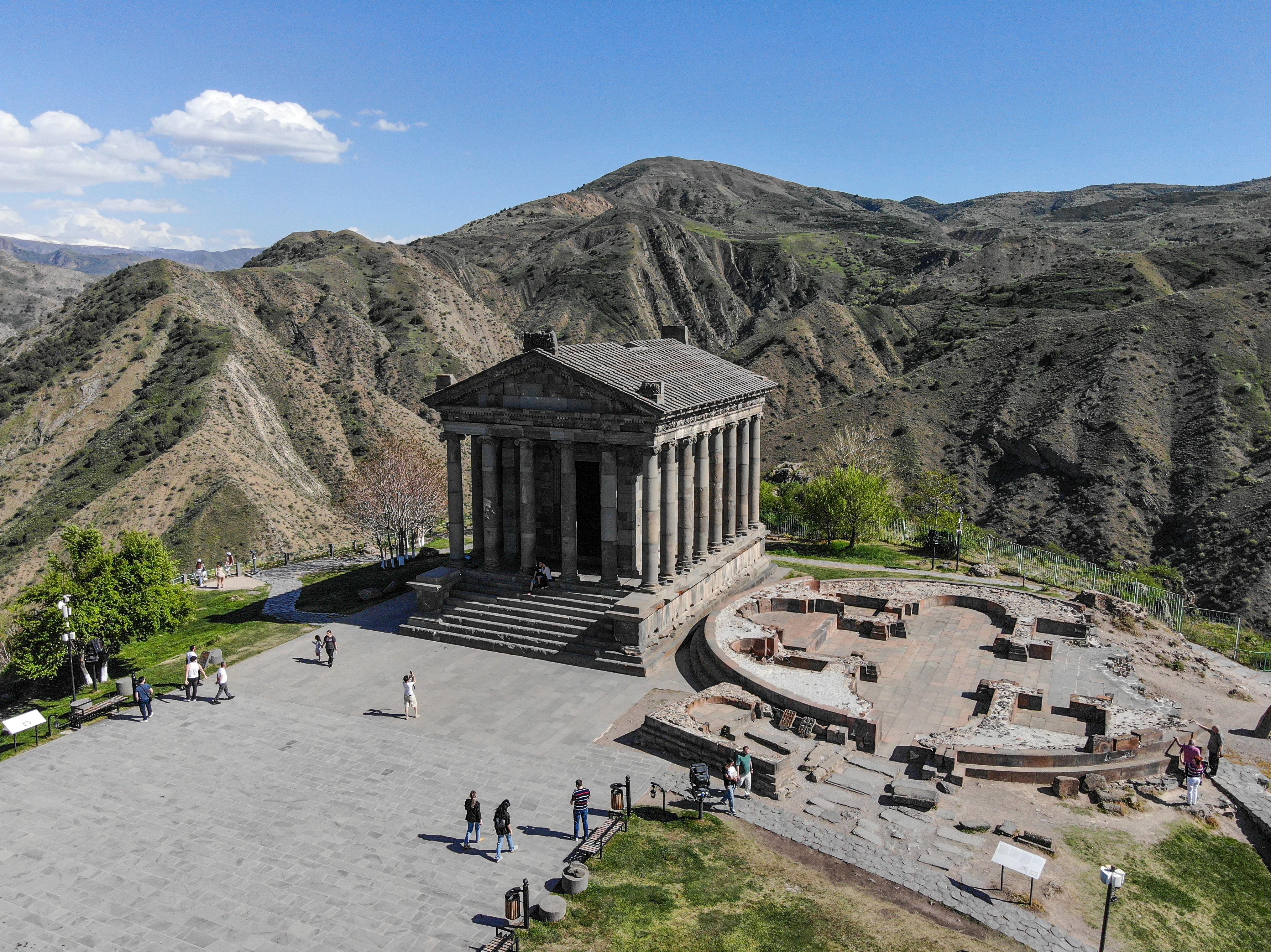 Garni Pagan Temple, Geghard Cave Monastery, Lavash baking master class, Symphony of Stones, overnight in Yerevan